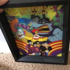 The Beatles holographic picture with frame
